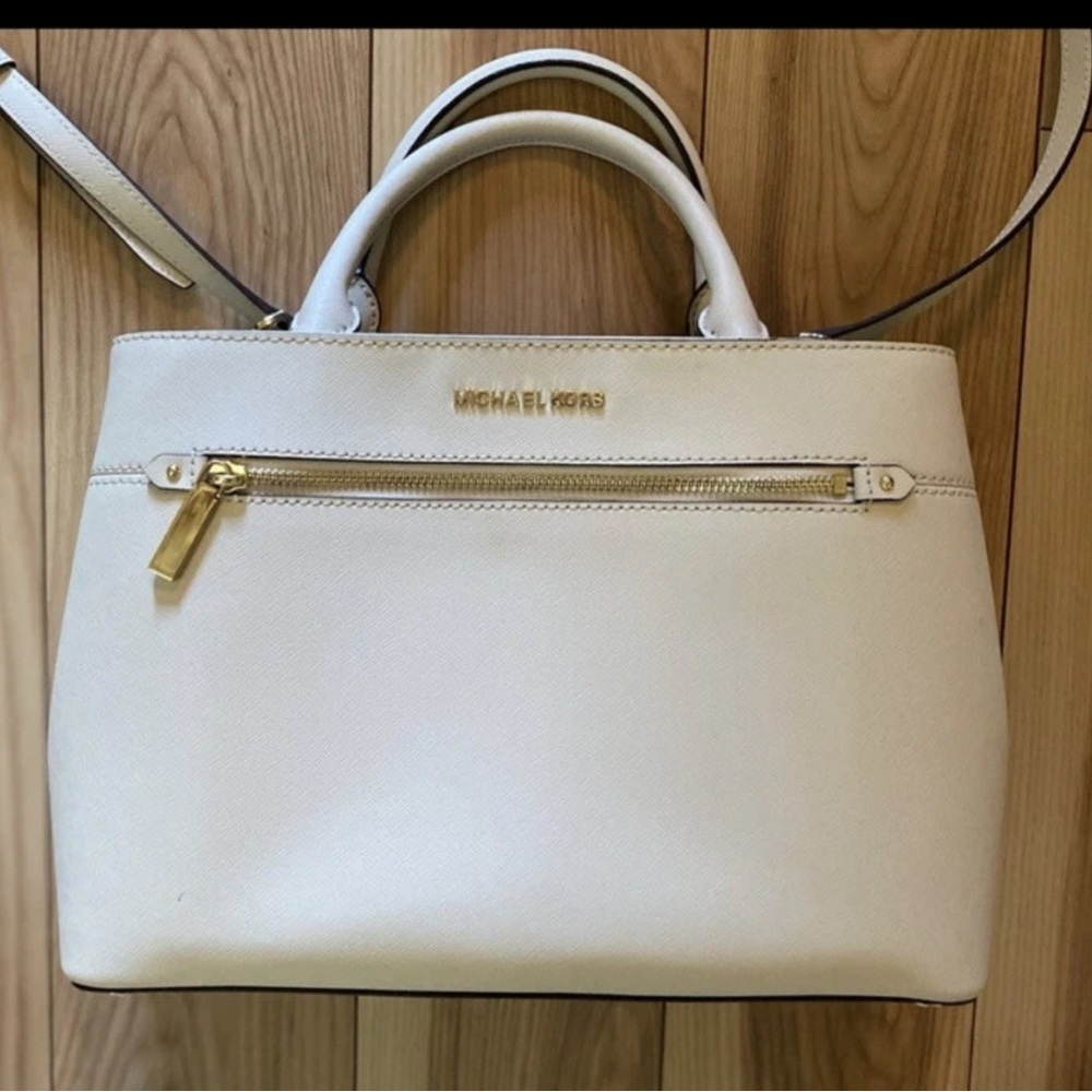 Michael Kors Cream Satchel Bag